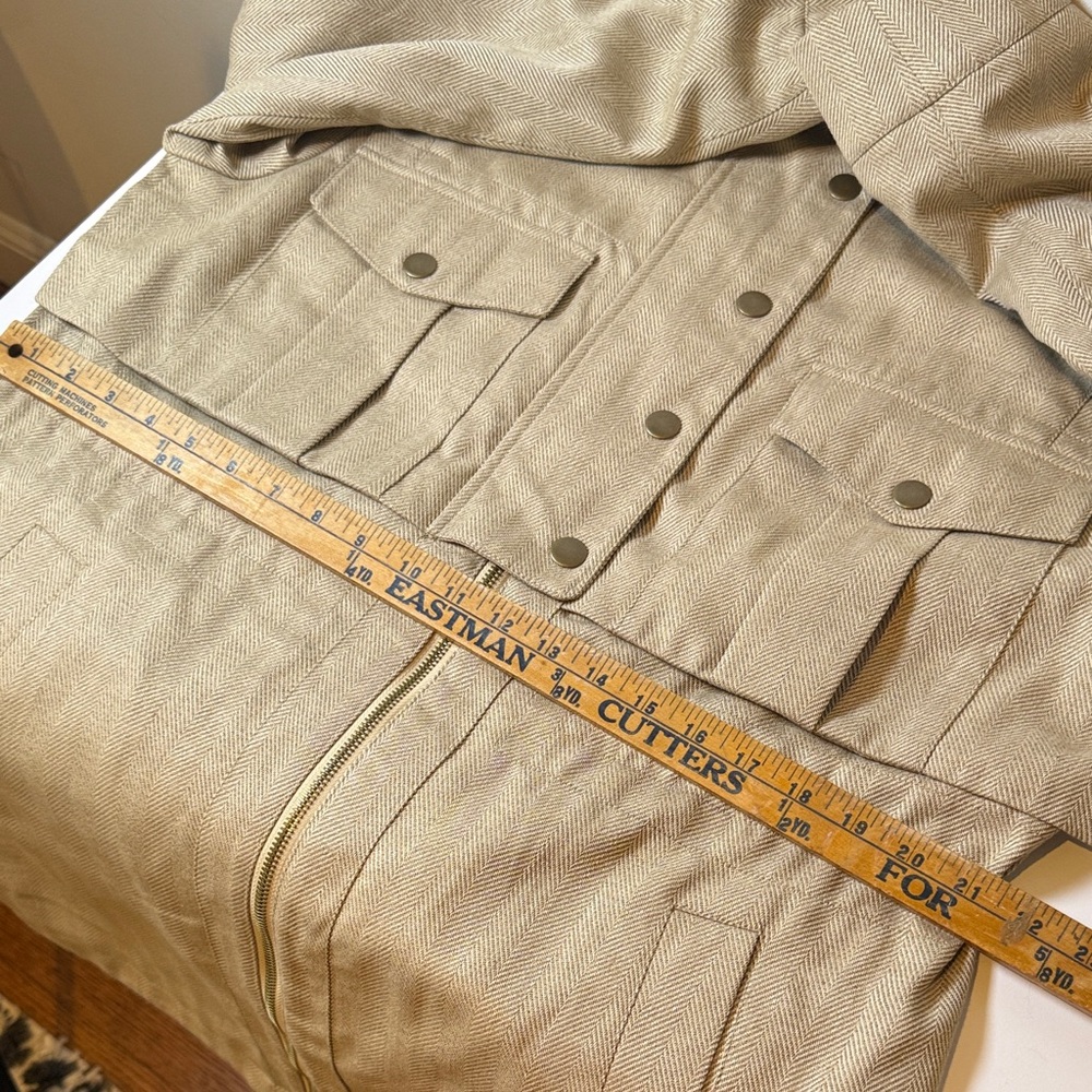 Herringbone Utility Jacket from Banana Republic Drawstring Waist, NWT Large - Picture 12 of 13